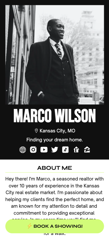 Place.bio example screenshot